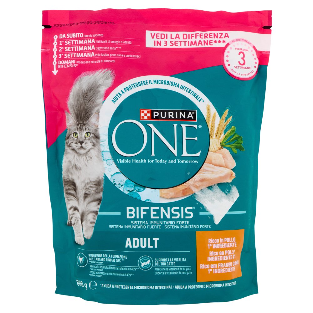 Purina One Bifensis Adult per Gatto Crocchette con Pollo Gr.800