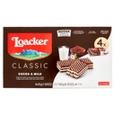 Loacker Wafer Classic Cocoa & Milk al Cacao con Crema al Latte Pz.4 X Gr.45