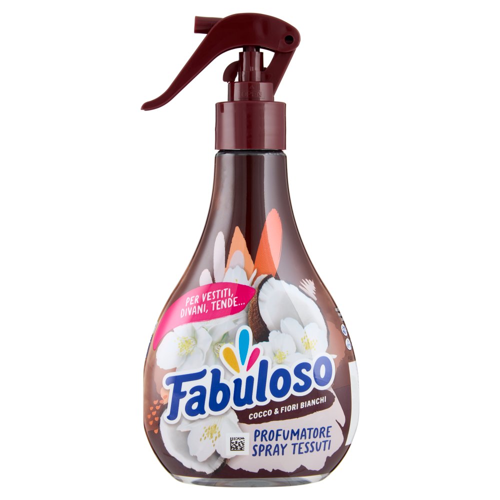 Fabuloso Profumatore per Tessuti Spray Profumato Cocco e Fiori Bianchi Ml.250