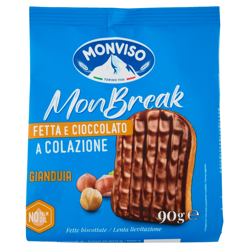 Monviso Monbreak Fette Biscottate con Gianduia Gr.90