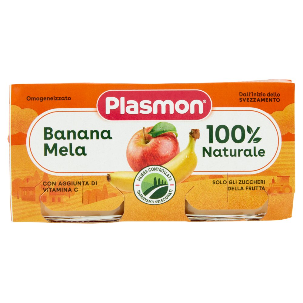 Plasmon Omogeneizzato Banana Mela Pz.2 Gr.80