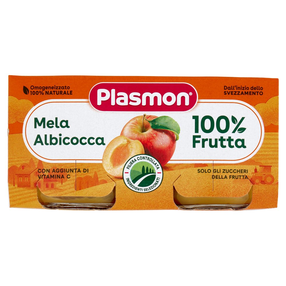 Plasmon Omogeneizzato Mela Albicocca Pz.2 Gr.80