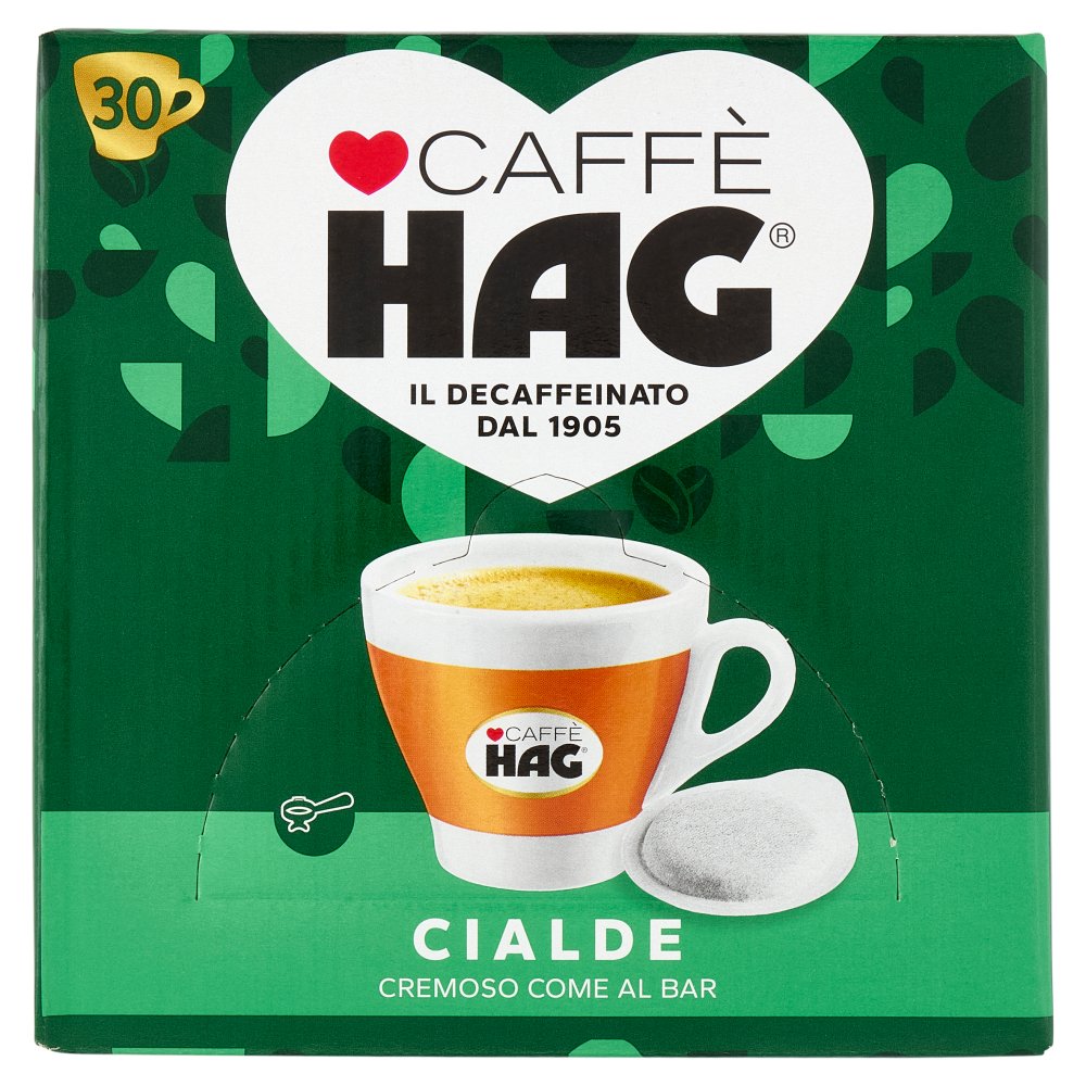 Caffè Hag Classico - 30 Cialde Caffè Decaffeinato ESE 44mm Gr.210