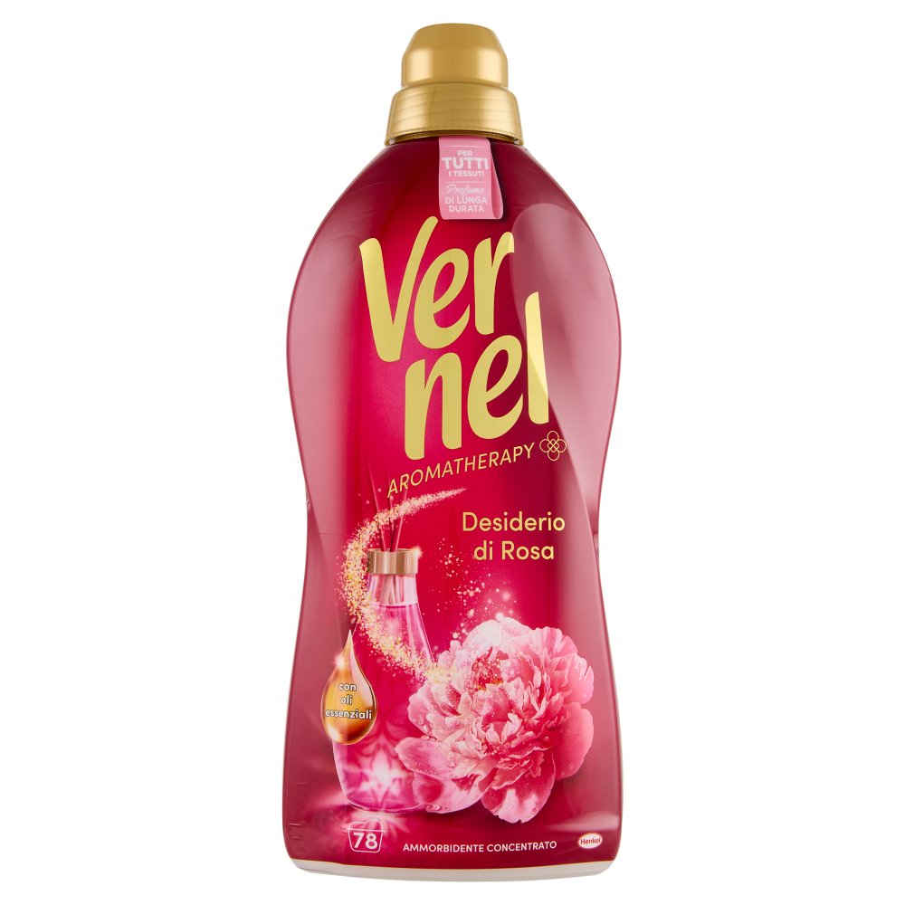 Vernel Ammorbidente Concentrato Aromatherapy Desiderio di Rosa Ml.1.716
