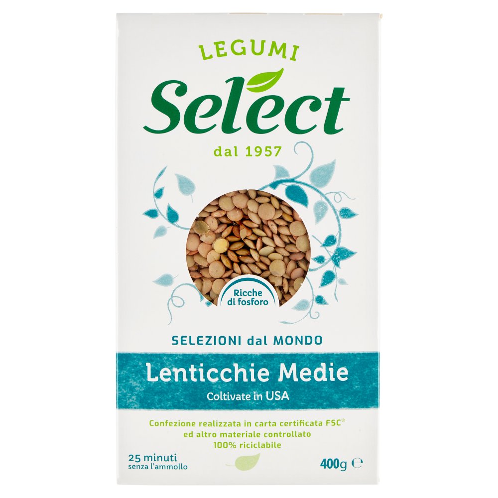 Select Lenticchie Medie Astuccio Gr.400