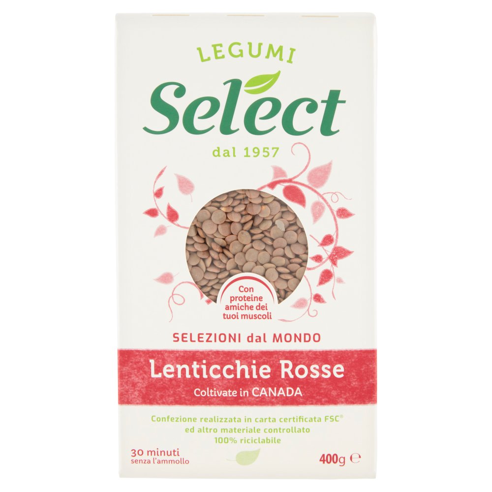 SELECT LENTICCHIE ROSSE ASTUCCIO GR.400