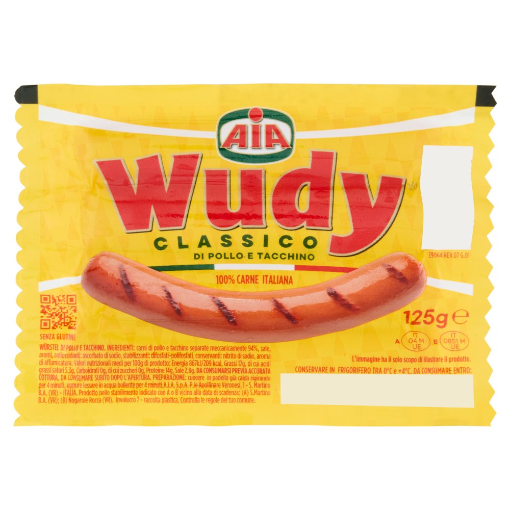WUDY WURSTEL CLASSICO GR.125