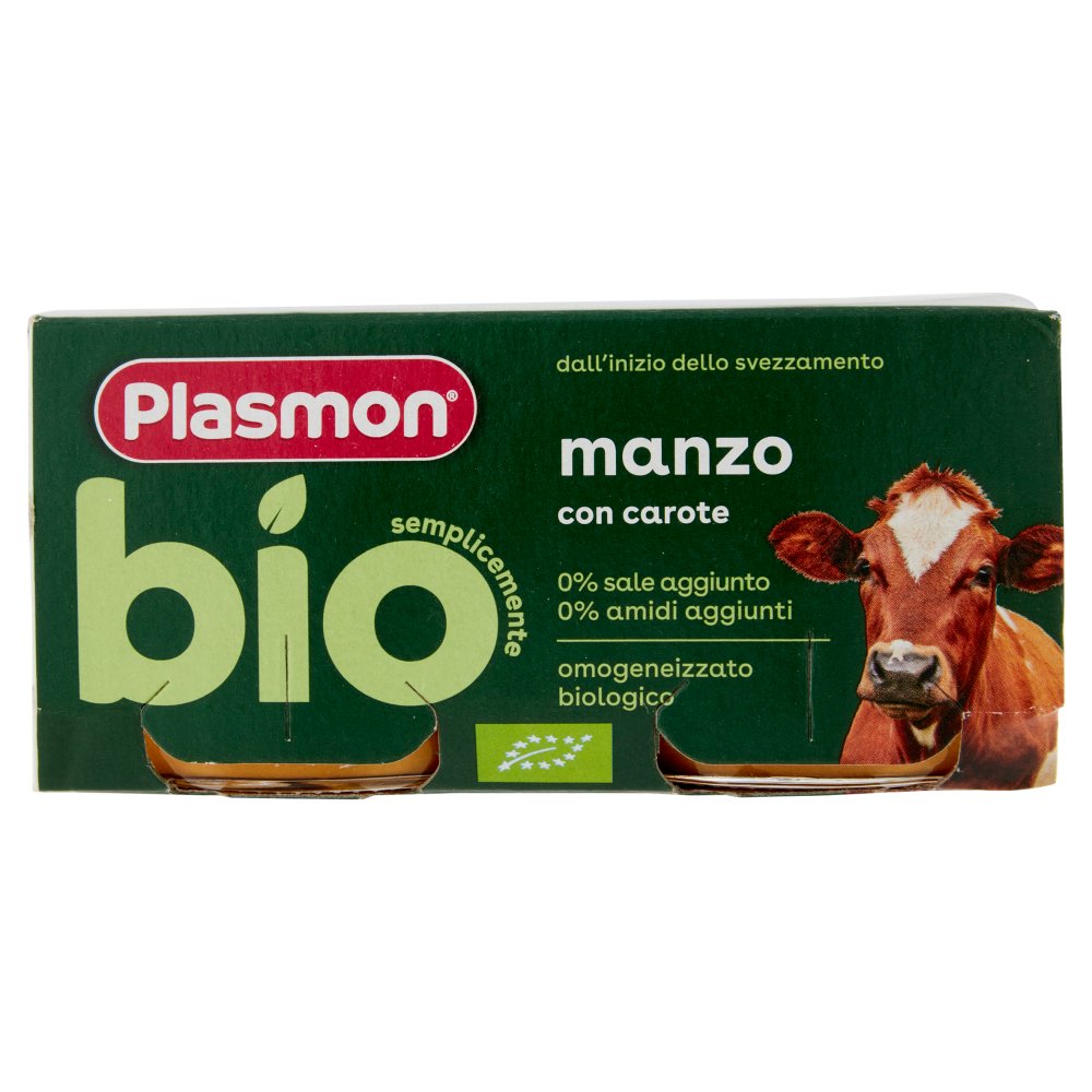 PLASMON OMO BIO MANZO 2X80GR.