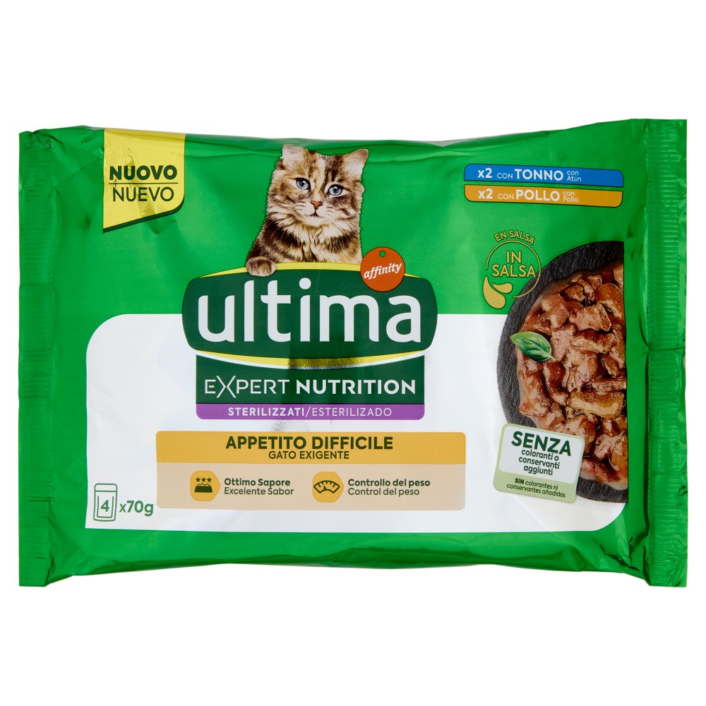 ULTIMA CAT EXPERT TONNO&POLL.4X70GR