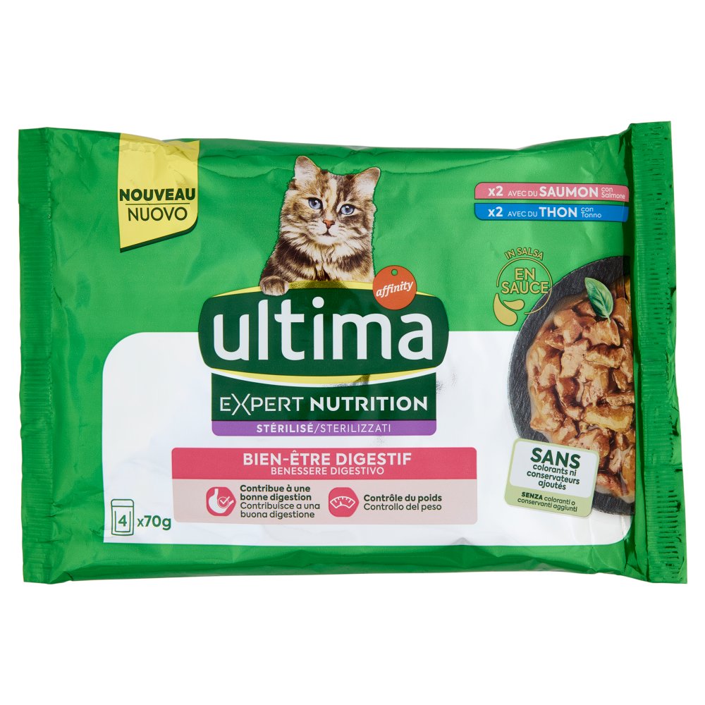 ULTIMA CAT EXPERT SALMO&TONN.4X70GR
