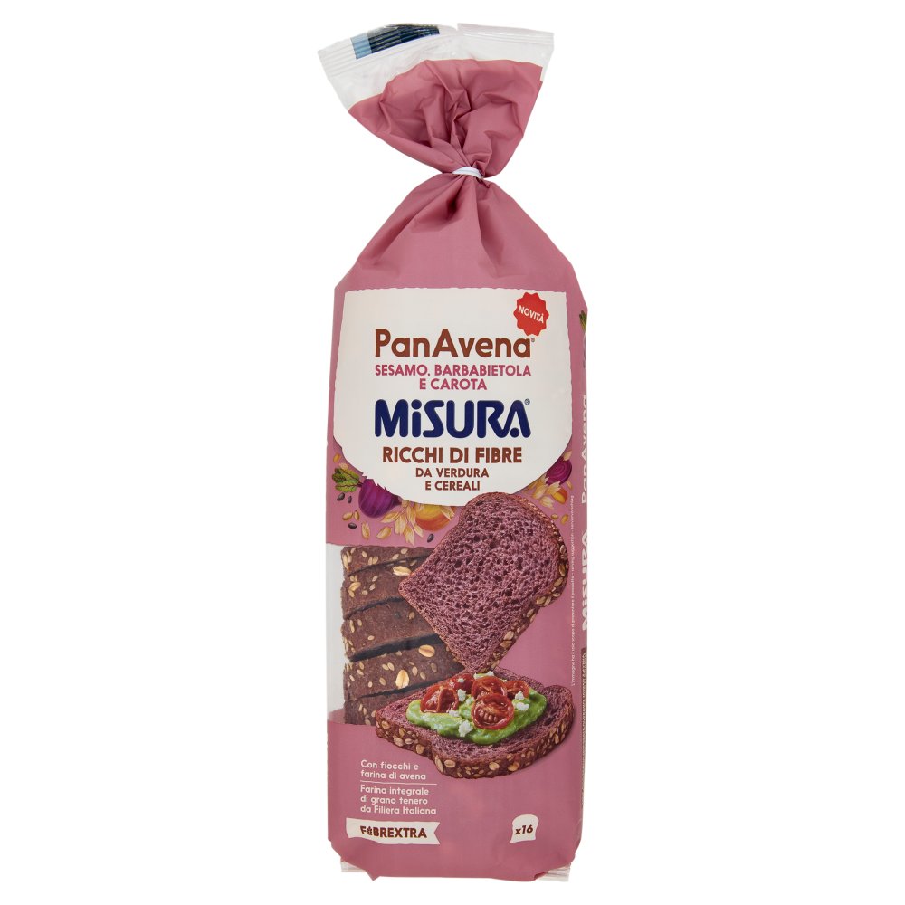 Misura Fibrextra PanAvena Sesamo, Barbabietola e Carota Gr.400