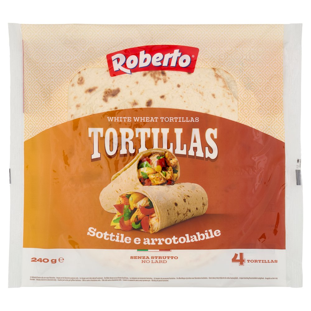 Roberto White Wheat Tortillas Pz.4 Gr.240