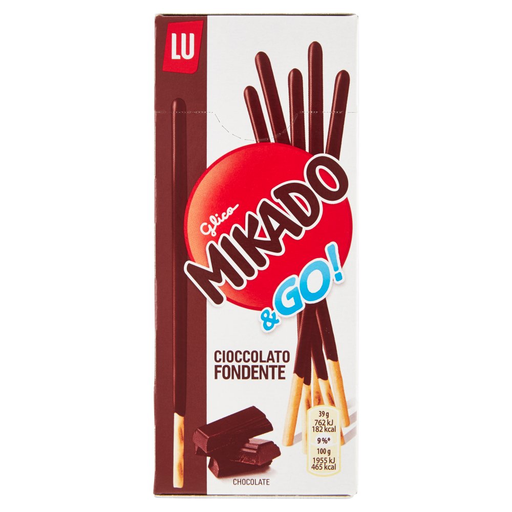 Mikado Biscotto Ricoperto di Cioccolato Fondente Formato Pocket Gr.39