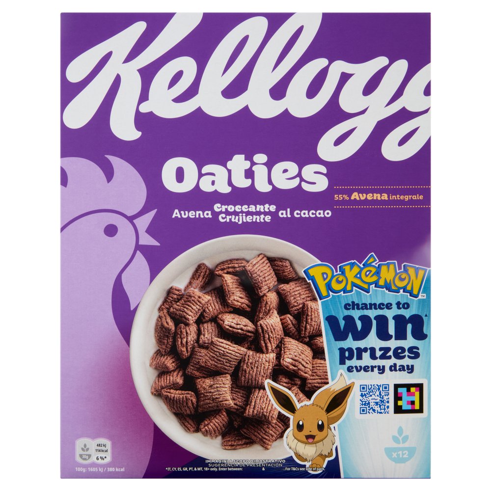 Kellogg's Cereali Oaties Avena e Cacao Gr.360