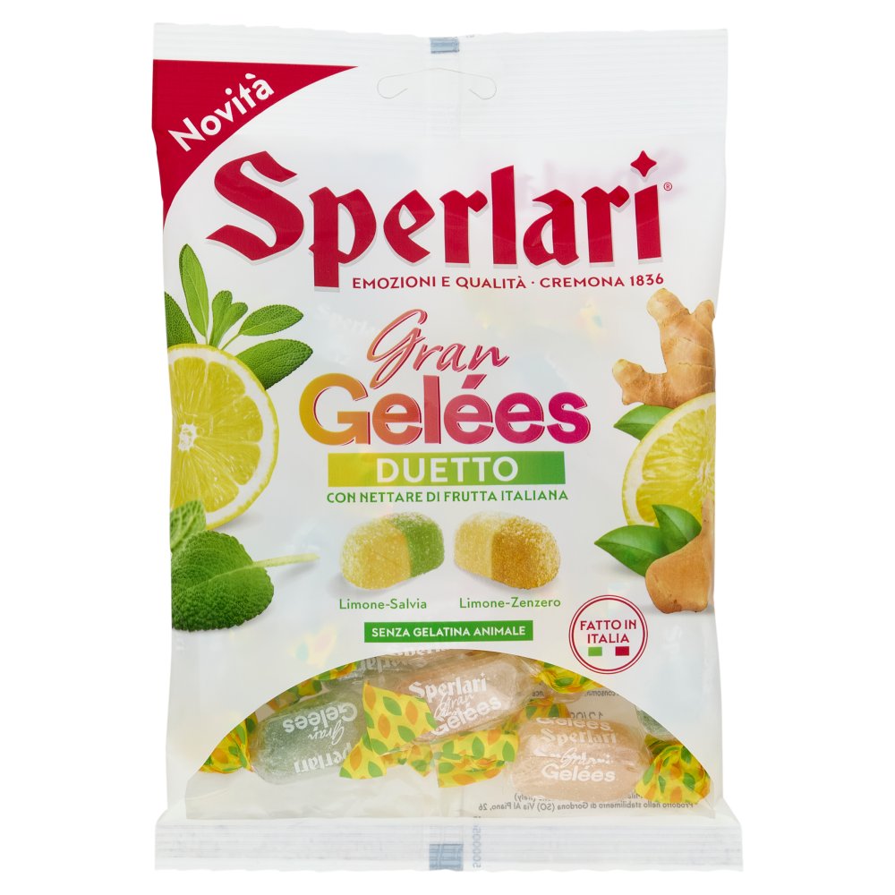 Sperlari Caramelle Gran Gelees Duetto Limone-Salvia Limone-Zenzero Gr.150