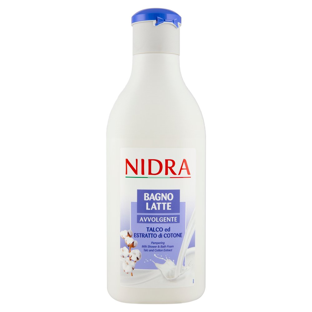 Nidra Bagnolatte Avvolgente Talco ed Estratto di Cotone Ml.750 