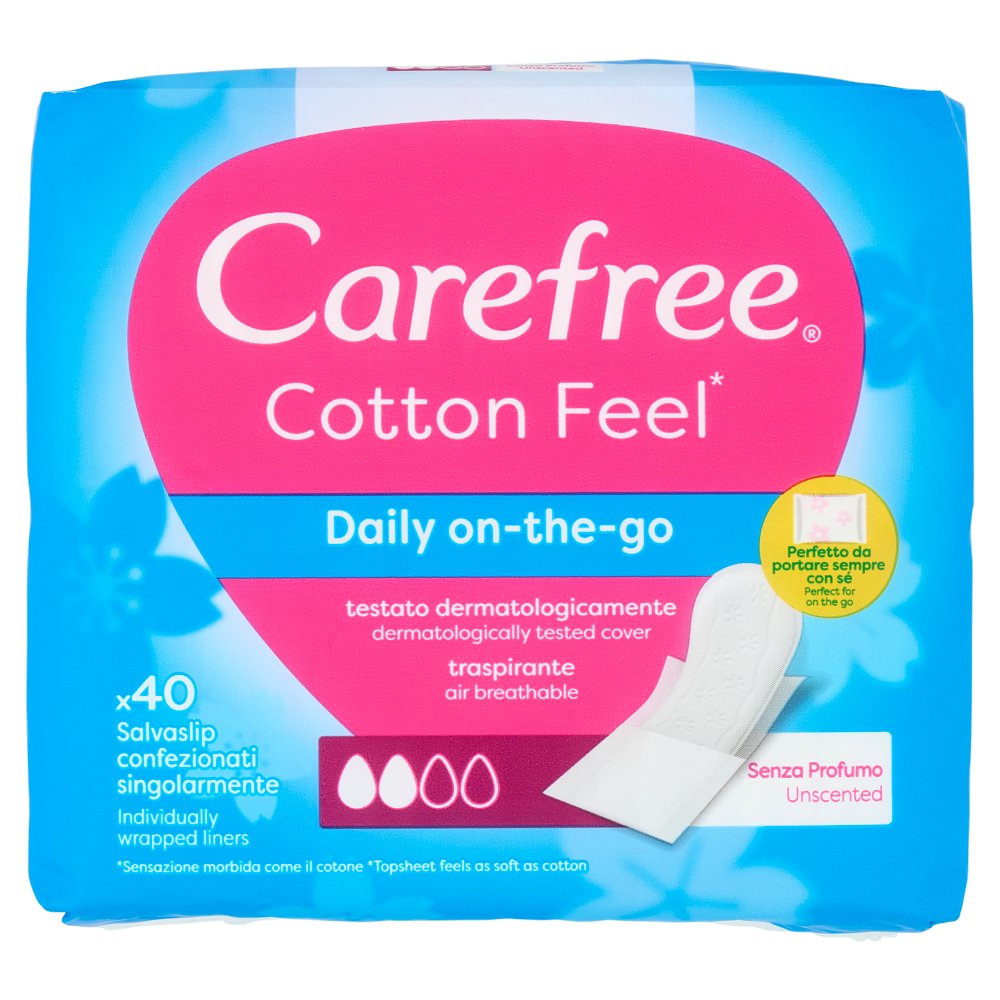 Carefree Cotton Feel Daily on-the-go Salvaslip Pz.40