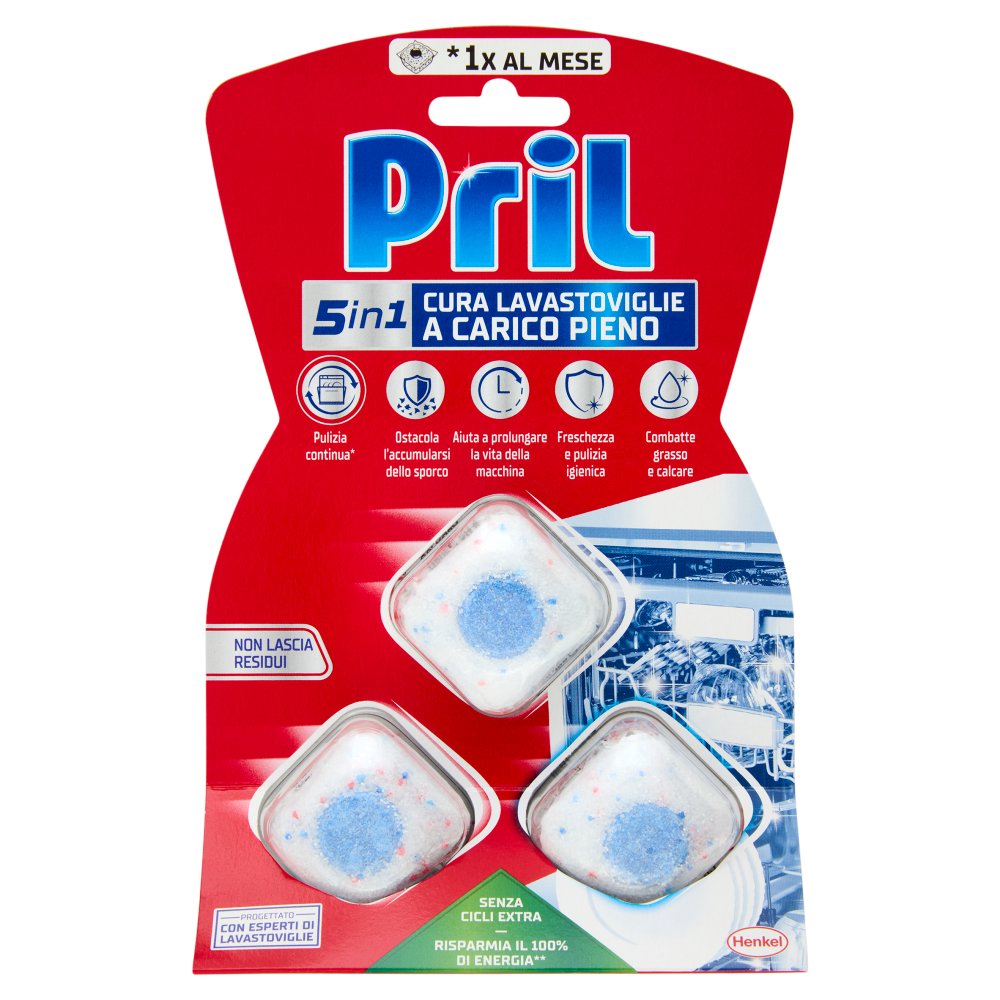 Pril 5 in 1 Cura Lavastoviglie a Carico Pieno Gr.57
