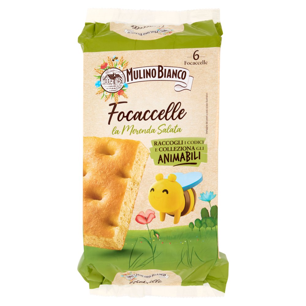 Mulino Bianco Focaccelle all'Olio Extra Vergine di Oliva Pz.6 Gr.198