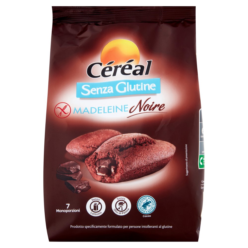 Céréal Madeleine Noire senza Glutine senza Lattosio senza Olio di Palma Gr.200
