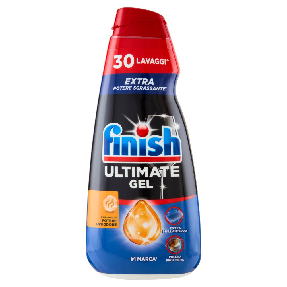 Finish Ultimate Gel Antiodore Liquido Lavastoviglie 30 Lavaggi  Ml.540