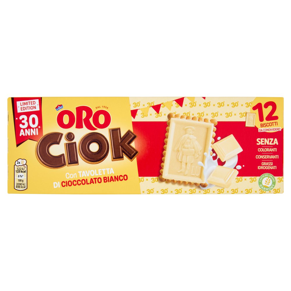 Oro Saiwa Oro Ciok Biscotti Cioccolato Bianco Limited Edition Gr.150