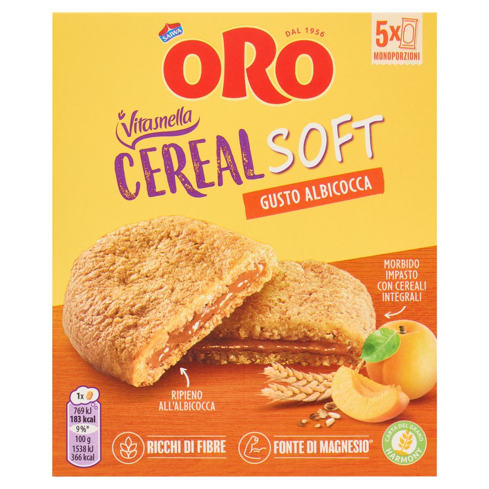 Oro Saiwa Vitasnella Cereal Soft Albicocca Gr.250