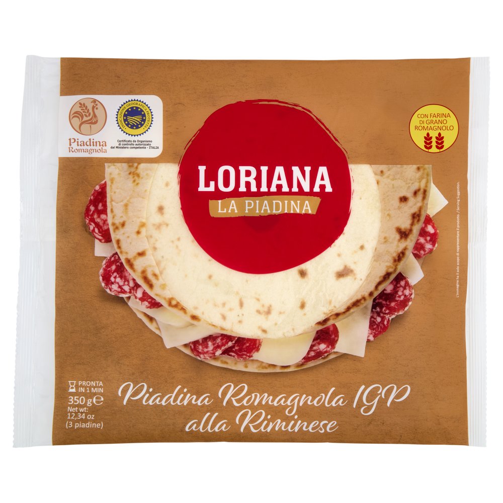 Loriana Piadina Riminese IGP Pz.3 Gr.350