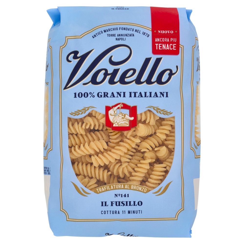 Voiello Il Fusillo N°141 Pasta Trafilata Bronzo di Grani 100% Italiani Gr.500