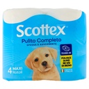 Scottex Carta Igienica Pulito Completo 4 Maxi Rotoli