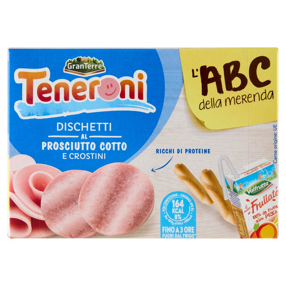 Casa Modena Teneroni Merenda Dischetti al Prosciutto Cotto con Crostini Gr.170