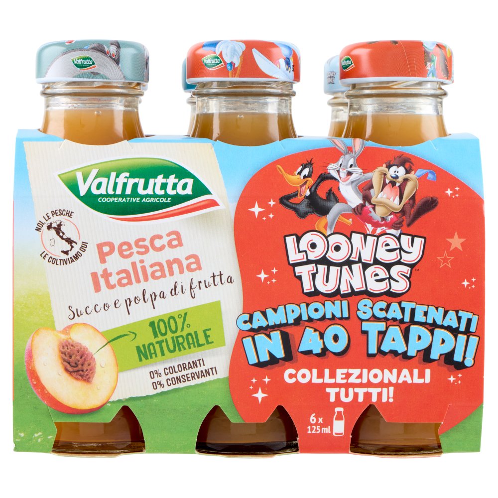 Valfrutta Succo e Polpa di Pesca Italiana Pz.6 X Ml.125
