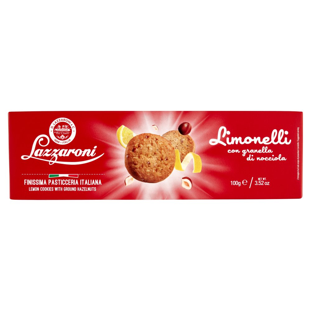 Lazzaroni Limonelli con Granella di Nocciola Gr.100