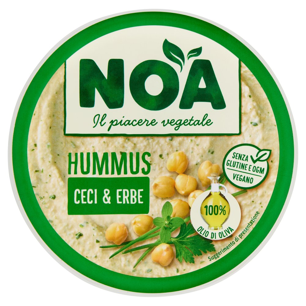 Noa Hummus di Ceci & Erbe Senza Glutine Vegano Gr.175