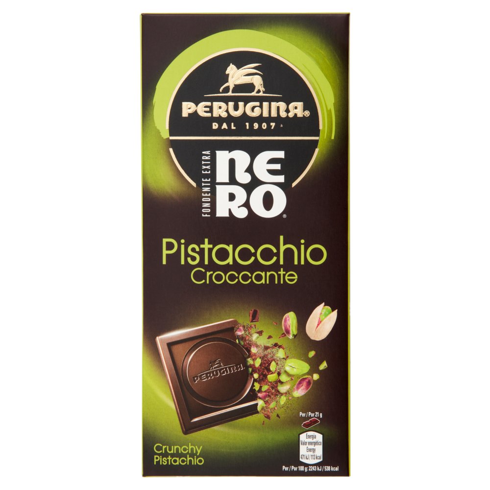 Perugina Nero Tavoletta Cioccolato Fondente Extra con Pistacchio Gr.85