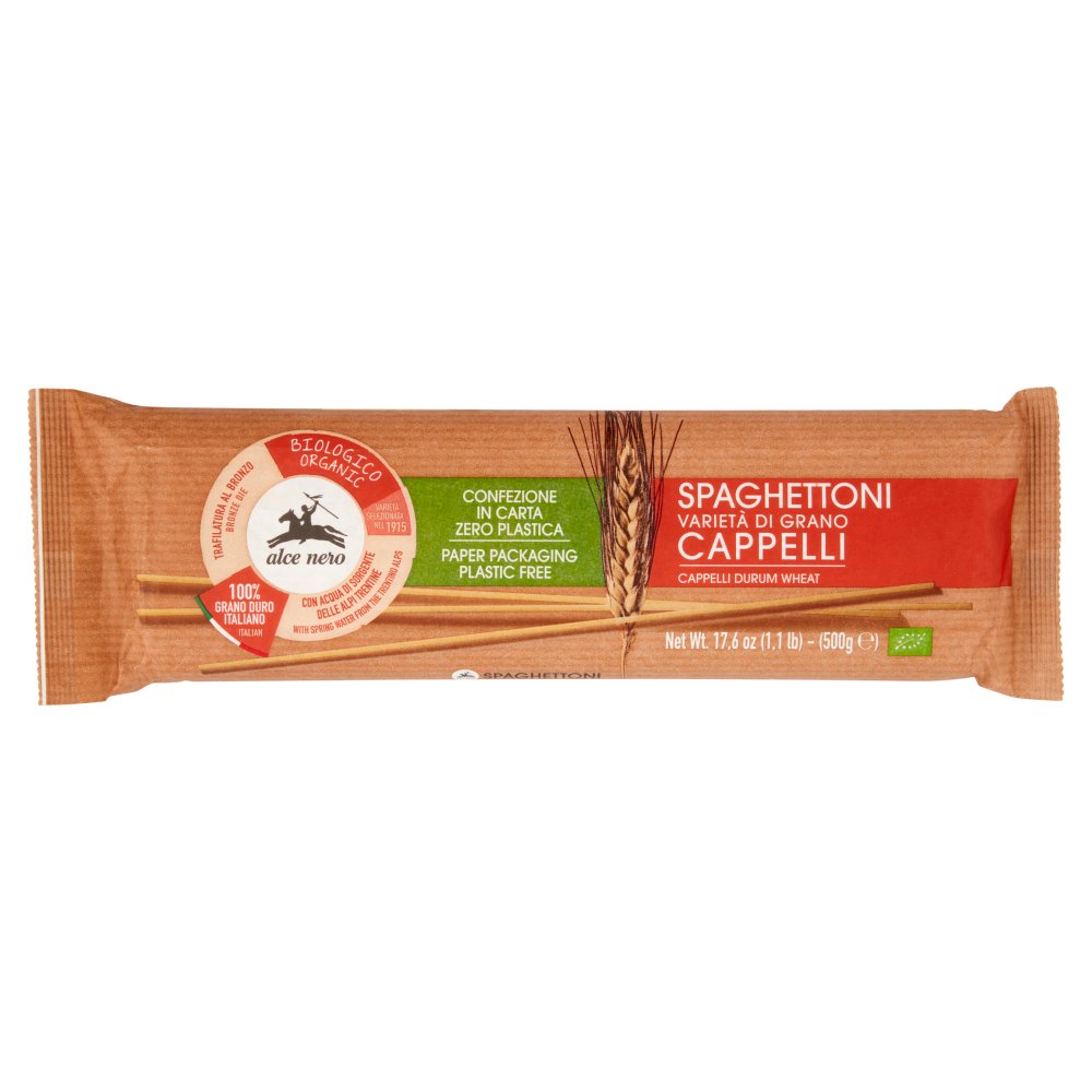 Alce Nero Spaghettoni Varietà di Grano Cappelli Bio Gr.500