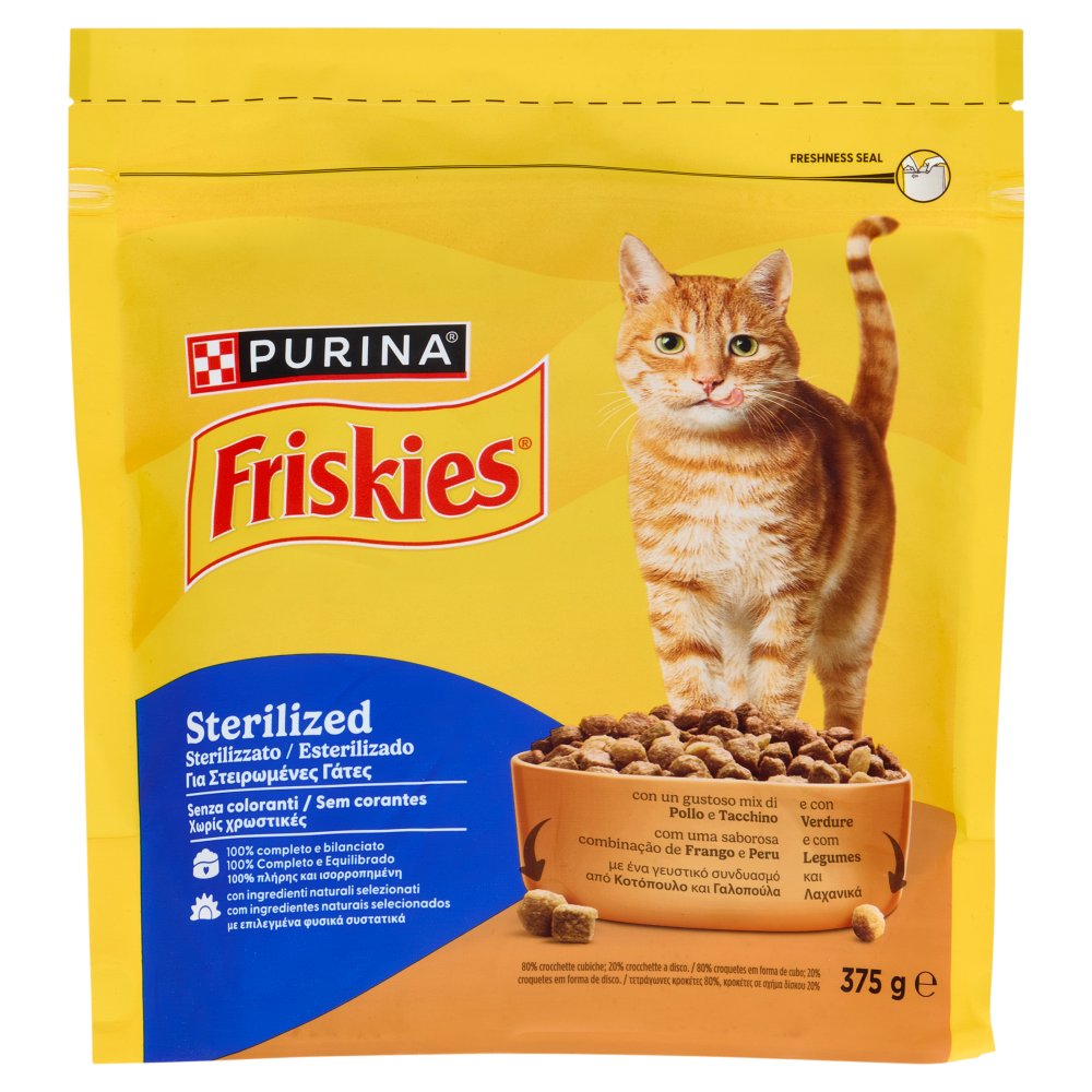 Purina Friskies Crocchette Gatti Sterilizzati con Coniglio e Verdure Gr.375