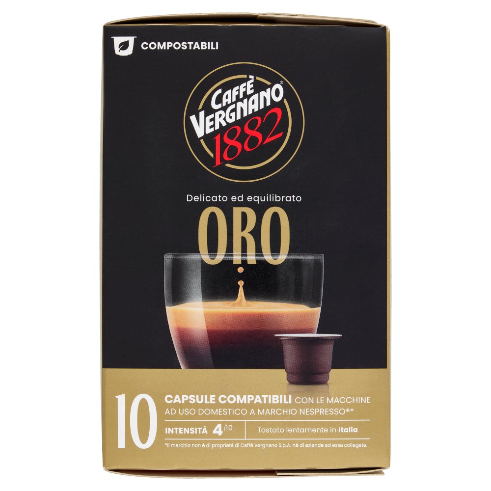 Caffè Vergnano 1882 Èspresso1882 Oro Capsule Compatibili Nespresso 10 x Gr.5