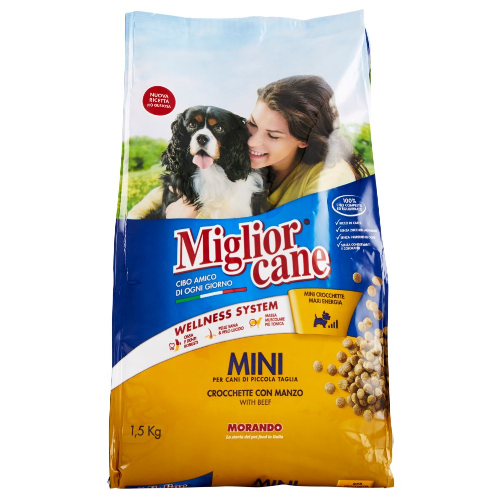 Miglior Cane Crocchette Mini con Manzo Kg.1,5
