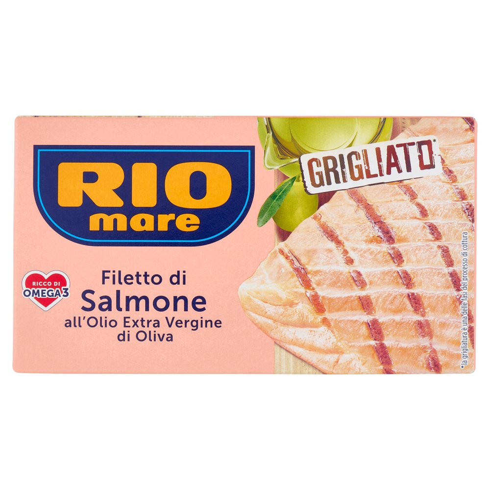 Rio Mare Filetto di Salmone Grigliato all'Olio Extra Vergine di Oliva Gr.125