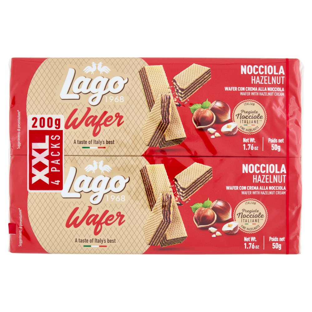 Gastone Lago Wafer alla Nocciola Multipack Gr.50 Pz.4