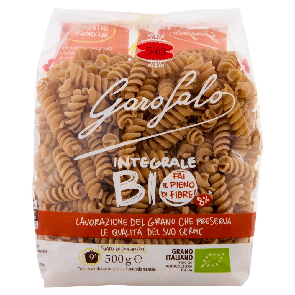Garofalo Integrale Biologica Fusilli N°5-63 Gr.500