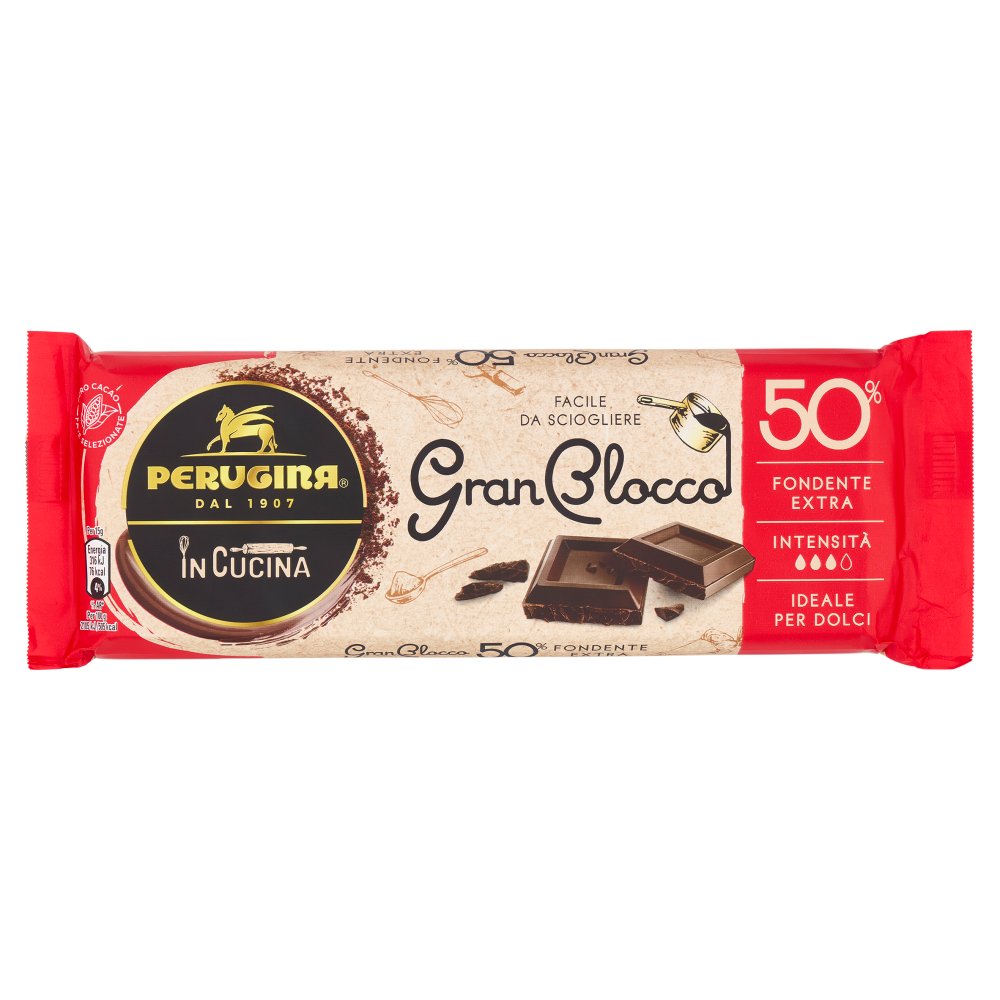 Perugina GranBlocco Tavoletta Cioccolato 50% Fondente Extra Gr.150
