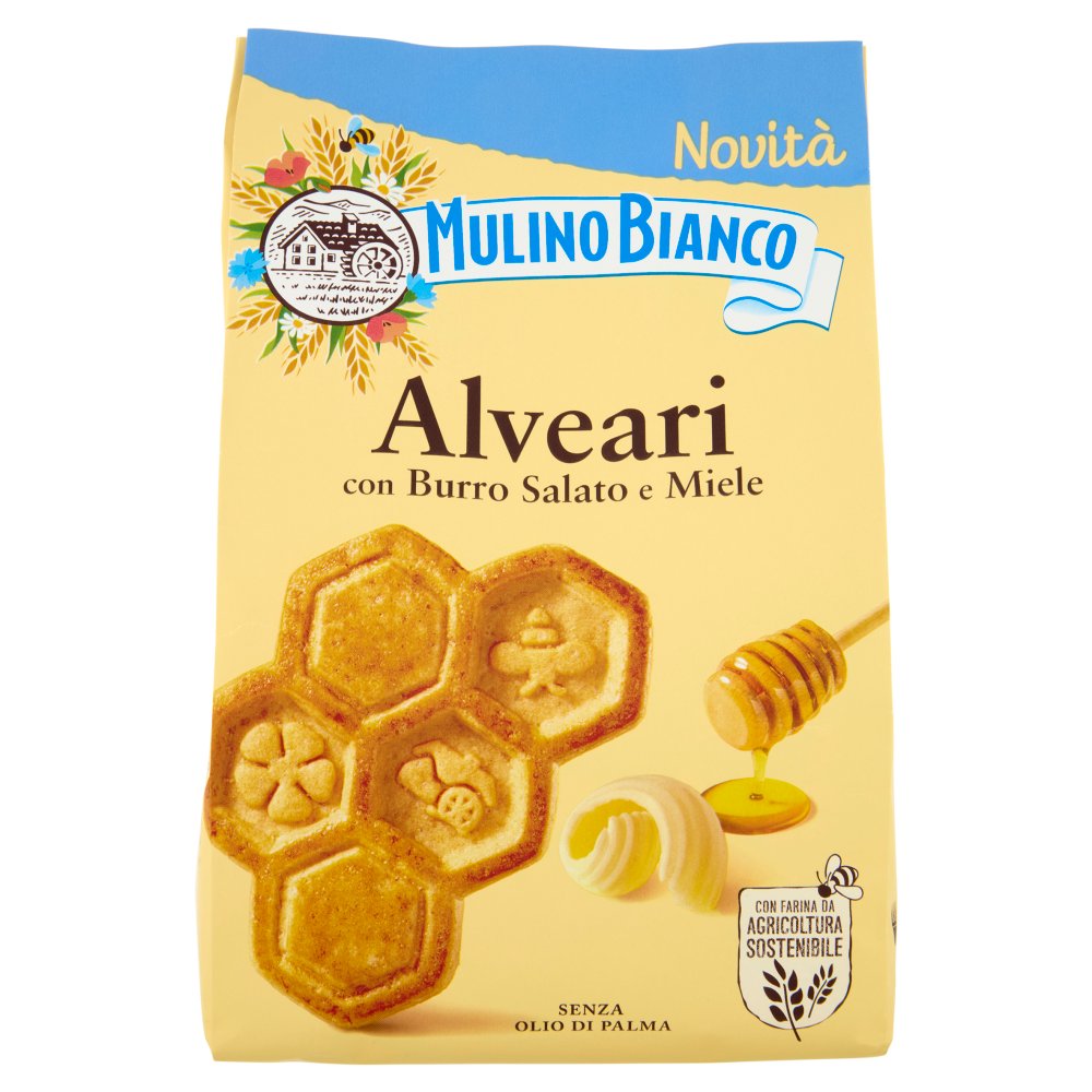 Mulino Bianco Biscotti Alveari con Burro Salato e Miele Gr.300
