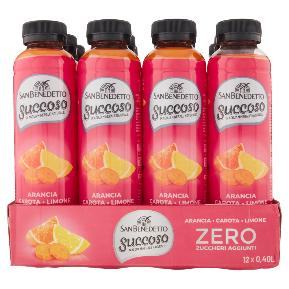 San Benedetto Succoso Zero Arancia Carota Limone Cl.40