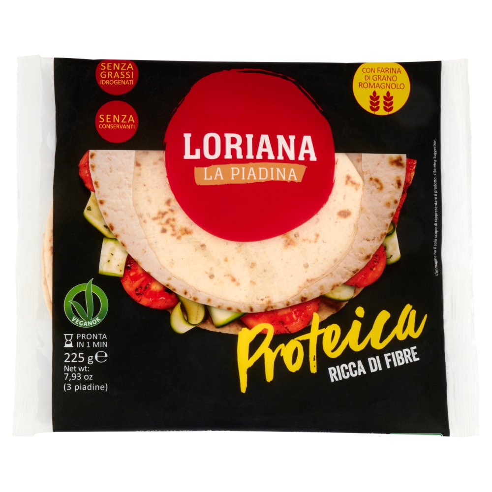 Loriana Piadina Proteica Pz3 Gr.225