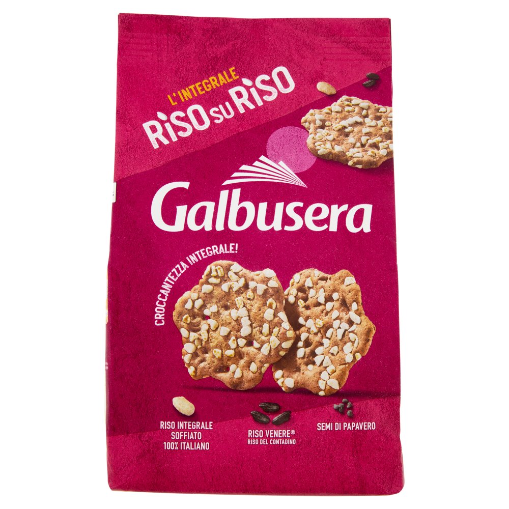 Galbusera Riso su Riso Panetti con Riso Venere e Semi di Papavero Gr.200