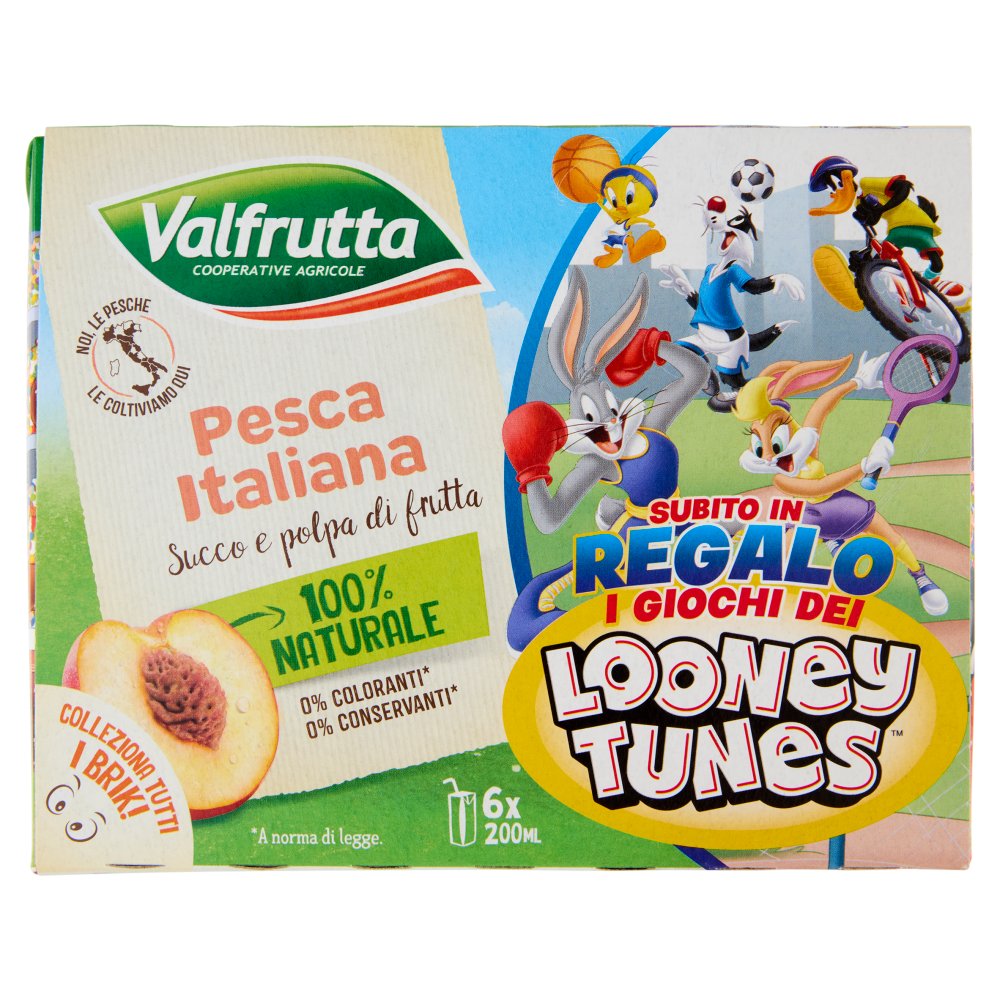 Valfrutta Succo e Polpa di Pesca Italiana Péz.6 X Ml.200