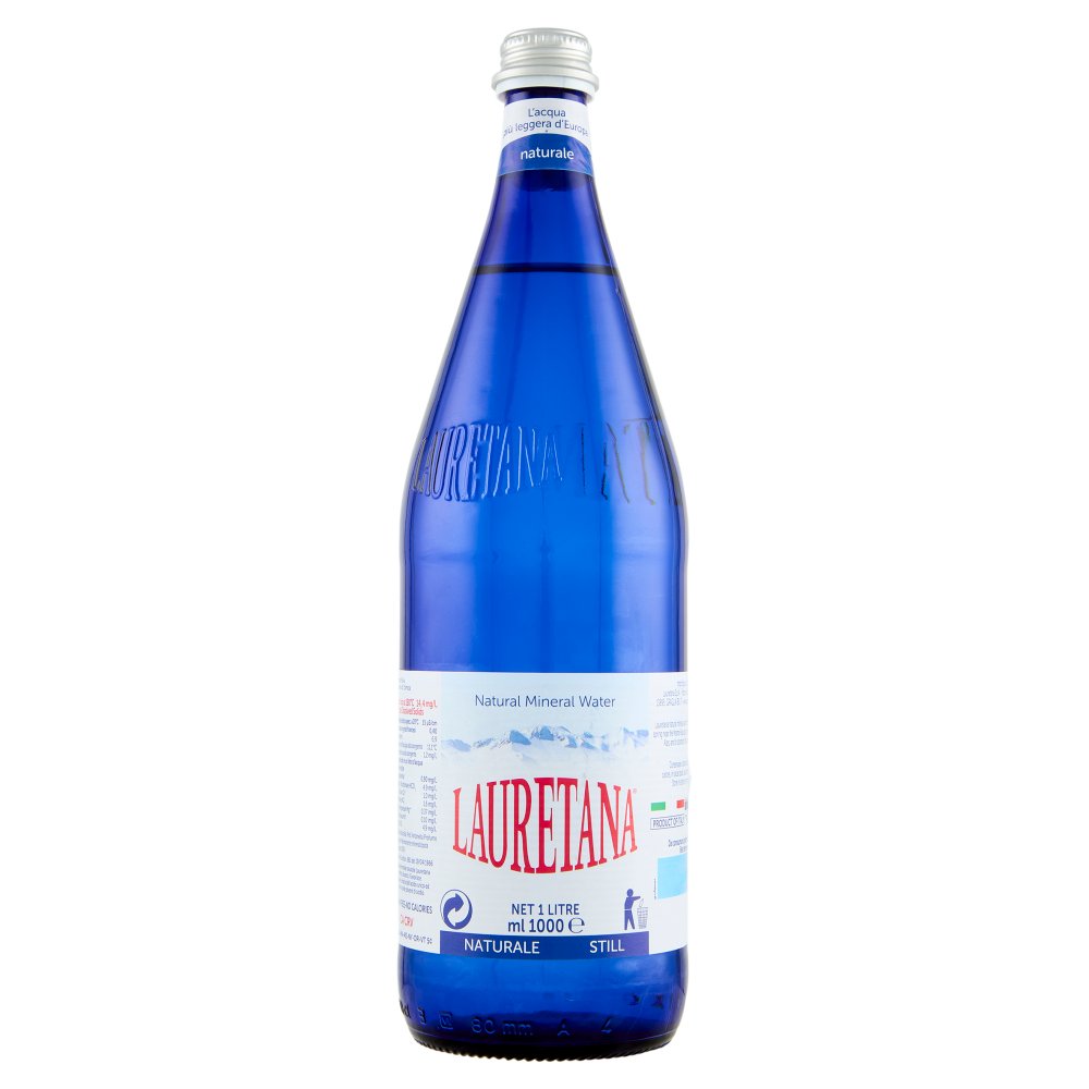 Lauretana Acqua Naturale Vetro Lt.1