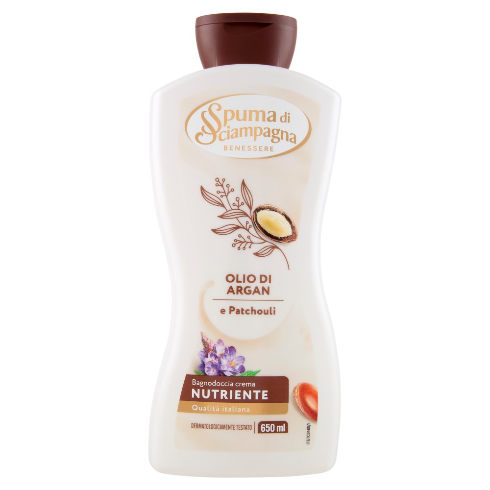Spuma di Sciampagna Bagnodoccia Olio di Argan e Patchouli Ml.650
